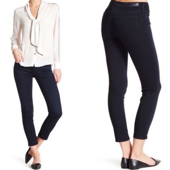 AG High-Rise Stevie Ankle Black 28R Anthropologie